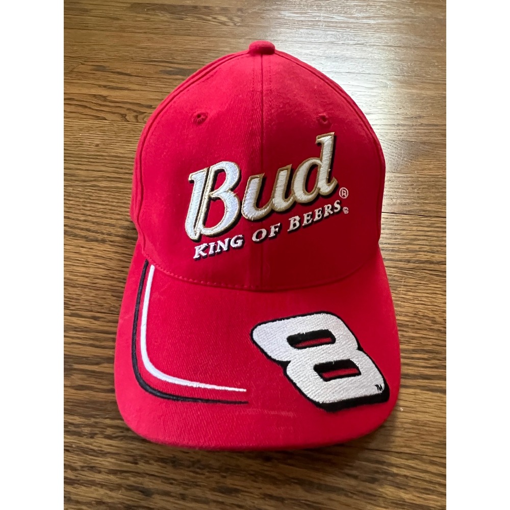 Chase Authentics Dale Earnhardt Jr Budweiser NASCAR Hat Red Embroidered Cap #8